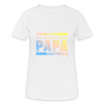 Ich werde Bald Papa - Frauen T-Shirt atmungsaktiv - Weiß - Vorne - AI Model Female 172 dark (172cm)