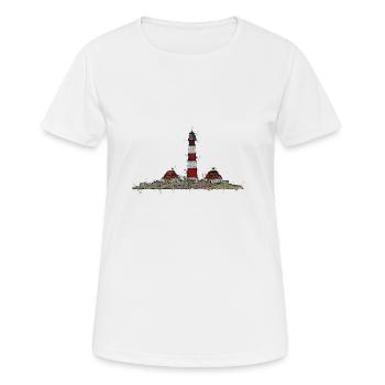 Le phare de Westerhever avec une différence - T-shirt respirant Femme - blanc - Devant - AI Model Female 172 dark (172cm)