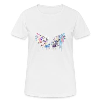 angelwings,flügel,aquarell,rot,engelsflügel - Frauen T-Shirt atmungsaktiv - Weiß - Vorne - AI Model Female 172 dark (172cm)