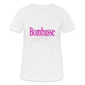 Bombasse authentique - T-shirt respirant Femme - blanc - Devant - AI Model Female 172 dark (172cm)