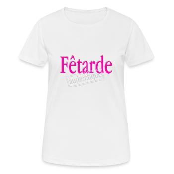 Fêtarde authentique - T-shirt respirant Femme - blanc - Devant - AI Model Female 172 dark (172cm)