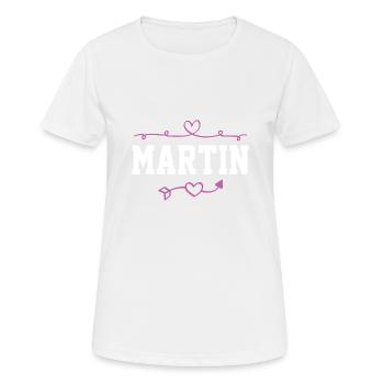 Martin - T-shirt respirant Femme - blanc - Devant - AI Model Female 172 dark (172cm)