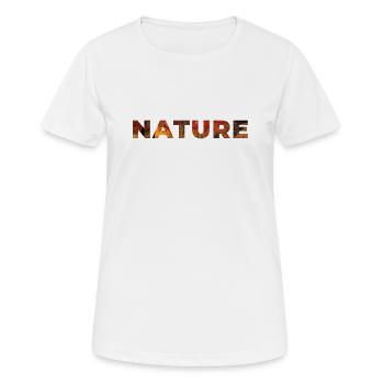 Natur - Frauen T-Shirt atmungsaktiv - Weiß - Vorne - AI Model Female 172 dark (172cm)