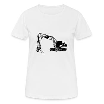 Exkavator silhouette cadeau de dragage - T-shirt respirant Femme - blanc - Devant - AI Model Female 172 dark (172cm)