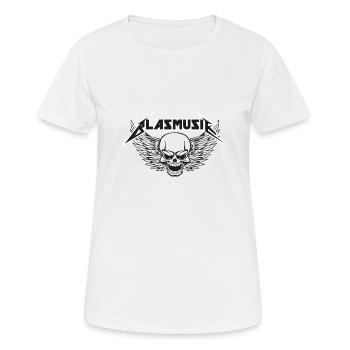musique de soufflage tête de mort design - T-shirt respirant Femme - blanc - Devant - AI Model Female 172 dark (172cm)