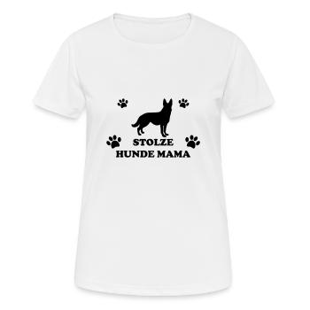 Chiens fiers maman chien amour chien cadeau amour - T-shirt respirant Femme - blanc - Devant - AI Model Female 172 dark (172cm)