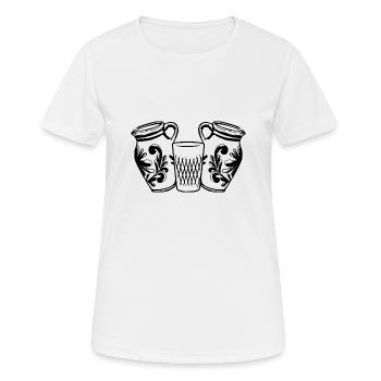 Cidre Hesse Appelwoi Hesse Babbel cadeau - T-shirt respirant Femme - blanc - Devant - AI Model Female 172 dark (172cm)