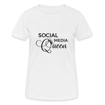 Social Media Queen - Women's Breathable T-Shirt - white - Front - AI Model Female 172 dark (172cm)