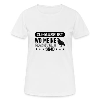 Wachteln Geschenk Wachtelzüchter Vogel Delikatesse - Frauen T-Shirt atmungsaktiv - Weiß - Vorne - AI Model Female 172 dark (172cm)