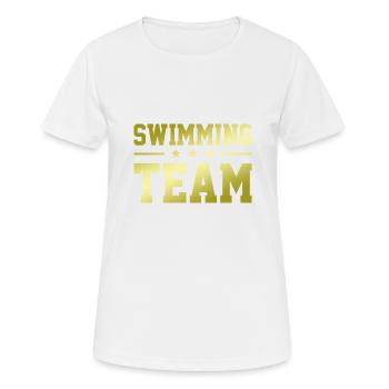 Swimming Team - Women's Breathable T-Shirt - white - Front - AI Model Female 172 dark (172cm)