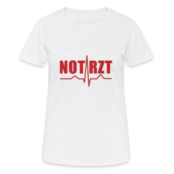 Notarzt Puls Krankenwagen Medizin Geschenk - Frauen T-Shirt atmungsaktiv - Weiß - Vorne - AI Model Female 172 dark (172cm)