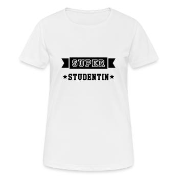 Student Studentin Studien Studenten Universität - Frauen T-Shirt atmungsaktiv - Weiß - Vorne - AI Model Female 172 dark (172cm)
