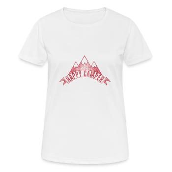 Outdoor Camper Life - Red - T-shirt respirant Femme - blanc - Devant - AI Model Female 172 dark (172cm)