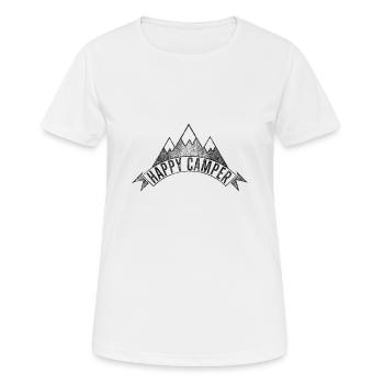 Outdoor Camper Life - Noir - T-shirt respirant Femme - blanc - Devant - AI Model Female 172 dark (172cm)