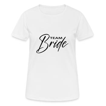 Équipe Bride - T-shirt respirant Femme - blanc - Devant - AI Model Female 172 dark (172cm)