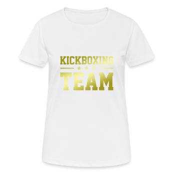 Kickboxing Team - Frauen T-Shirt atmungsaktiv - Weiß - Vorne - AI Model Female 172 dark (172cm)