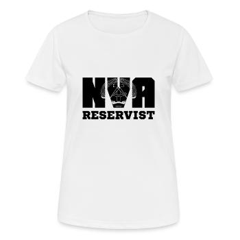 NVA reservist DDR Ostdeutschland Geschenk Ossi - Frauen T-Shirt atmungsaktiv - Weiß - Vorne - AI Model Female 172 dark (172cm)