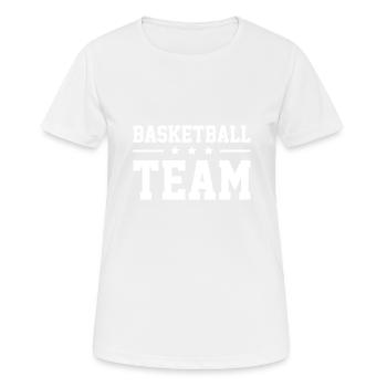 Équipe de basket-ball - T-shirt respirant Femme - blanc - Devant - AI Model Female 172 dark (172cm)