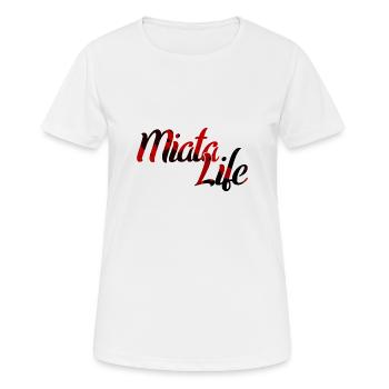 Miata Life - Women's Breathable T-Shirt - white - Front - AI Model Female 172 dark (172cm)