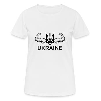 Force Wappen Geschenk Ukraine Ukrainer Ukrainisch - Frauen T-Shirt atmungsaktiv - Weiß - Vorne - AI Model Female 172 dark (172cm)