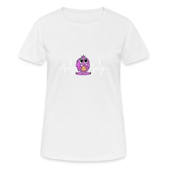 Drôle de biscuit crumb Monster Heartbeat Cadeau - T-shirt respirant Femme - blanc - Devant - AI Model Female 172 dark (172cm)