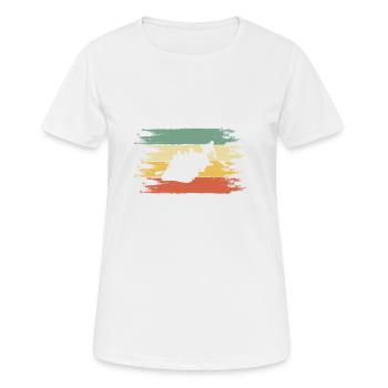 Rafting - Frauen T-Shirt atmungsaktiv - Weiß - Vorne - AI Model Female 172 dark (172cm)