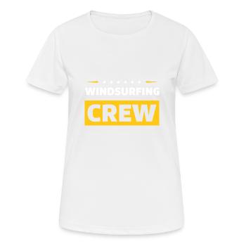 Windsurfing Crew - Frauen T-Shirt atmungsaktiv - Weiß - Vorne - AI Model Female 172 dark (172cm)