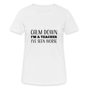 professeur - T-shirt respirant Femme - blanc - Devant - AI Model Female 172 dark (172cm)