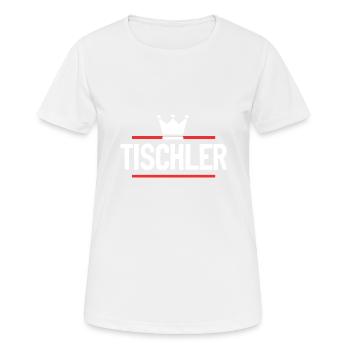 Tischler Beruf - Frauen T-Shirt atmungsaktiv - Weiß - Vorne - AI Model Female 172 dark (172cm)