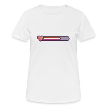 Lesbian ladebalken - Frauen T-Shirt atmungsaktiv - Weiß - Vorne - AI Model Female 172 dark (172cm)