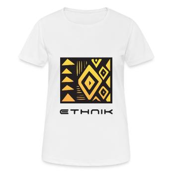Afrique Ethnique africa - T-shirt respirant Femme - blanc - Devant - AI Model Female 172 dark (172cm)