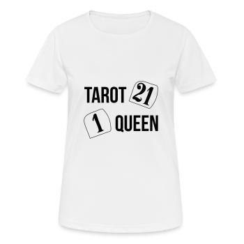 La Reine du Tarot - T-shirt respirant Femme - blanc - Devant - AI Model Female 172 dark (172cm)