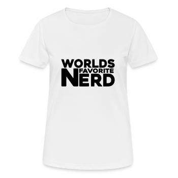 nerd coder iq server - Women's Breathable T-Shirt - white - Front - AI Model Female 172 dark (172cm)