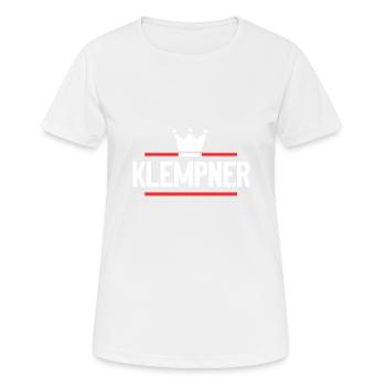 Klempner Beruf - Frauen T-Shirt atmungsaktiv - Weiß - Vorne - AI Model Female 172 dark (172cm)