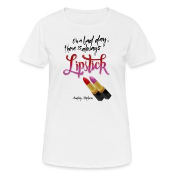 Lipstick - Women's Breathable T-Shirt - white - Front - AI Model Female 172 dark (172cm)