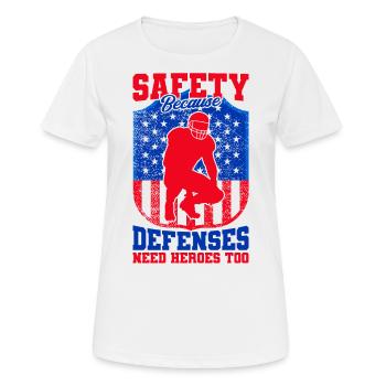 Football Game American Football Football Player - Women's Breathable T-Shirt - white - Front - AI Model Female 172 dark (172cm)