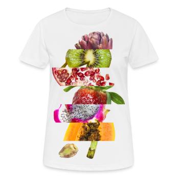 Obst & Gemüse - Frauen T-Shirt atmungsaktiv - Weiß - Vorne - AI Model Female 172 dark (172cm)