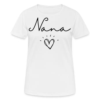 Mémé. Cadeau Nana - T-shirt respirant Femme - blanc - Devant - AI Model Female 172 dark (172cm)