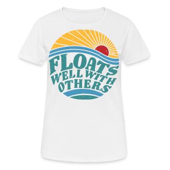Summer River Floats Well With Others Float Trip - Women's Breathable T-Shirt - white - Front - AI Model Female 172 dark (172cm)