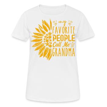 My favorite people call me grandma - T-shirt respirant Femme - blanc - Devant - AI Model Female 172 dark (172cm)