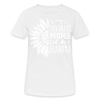 My favorite people call me grandma - T-shirt respirant Femme - blanc - Devant - AI Model Female 172 dark (172cm)