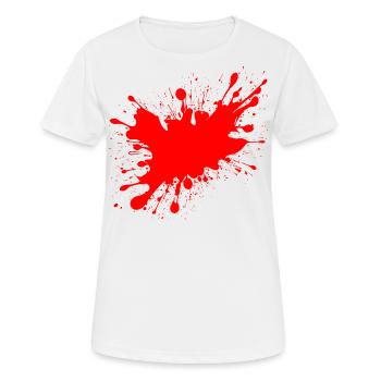 Éclaboussures de sang Horreur Cadeau effrayant - T-shirt respirant Femme - blanc - Devant - AI Model Female 172 dark (172cm)