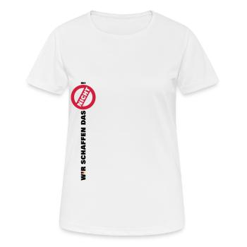 Wir schaffen das nicht lang Arm Flagge Deutschland - Frauen T-Shirt atmungsaktiv - Weiß - Vorne - AI Model Female 172 dark (172cm)