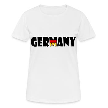 Germany - Germany - Women's Breathable T-Shirt - white - Front - AI Model Female 172 dark (172cm)