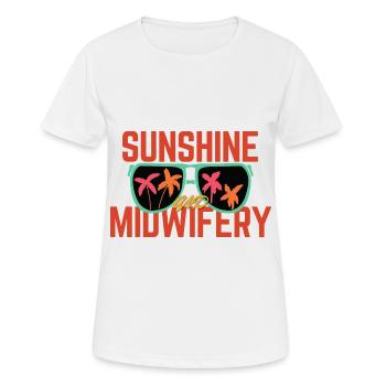 Sunshine And Midwifery Childbirth Doula Midwife - Women's Breathable T-Shirt - white - Front - AI Model Female 172 dark (172cm)