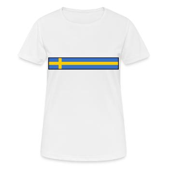 Schwedische flagge - Frauen T-Shirt atmungsaktiv - Weiß - Vorne - AI Model Female 172 dark (172cm)
