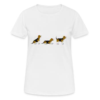 sit down stay beagle 1 - T-shirt respirant Femme - blanc - Devant - AI Model Female 172 dark (172cm)