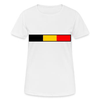 belgique - T-shirt respirant Femme - blanc - Devant - AI Model Female 172 dark (172cm)