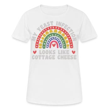 My yeast infection funny nasty adult humor - T-shirt respirant Femme - blanc - Devant - AI Model Female 172 dark (172cm)