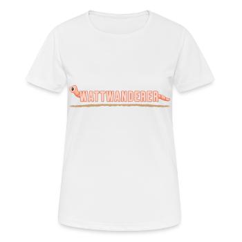 wattwandern moin moin nordisch wattwurm nordsee - Frauen T-Shirt atmungsaktiv - Weiß - Vorne - AI Model Female 172 dark (172cm)